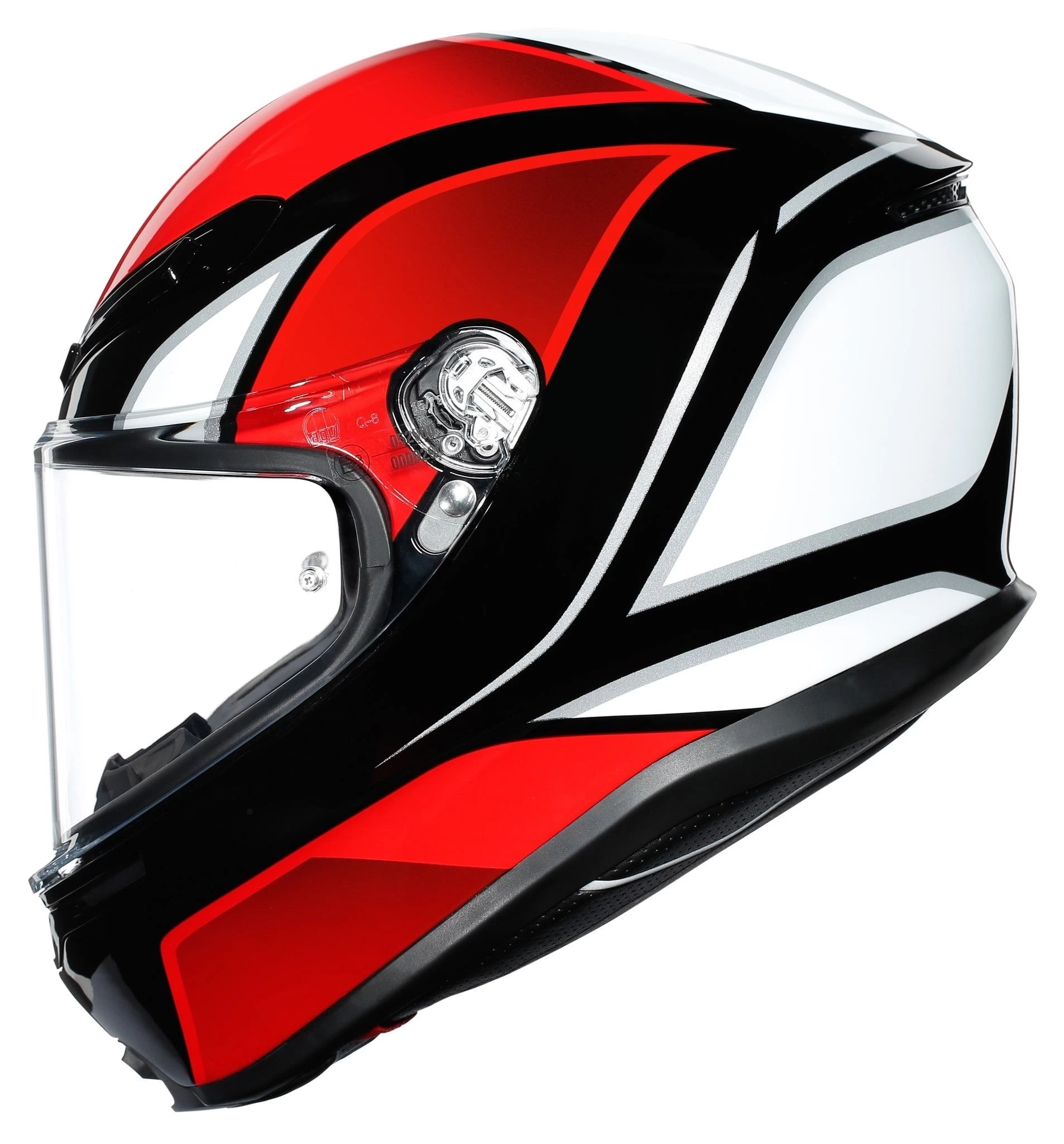 AGV K6 Hyphen Black/Red/White Gloss Helmet - Image 3