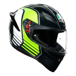 AGV K1 Power Gun Metal White Green Gloss Helmet