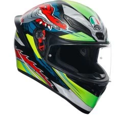 AGV K1 S E2206 Dundee Matt Lime Red 021 Full Face Helmet
