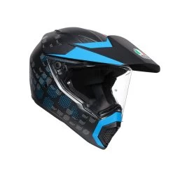 AGV AX9 Antarctica Matt Black Cyan Helmet