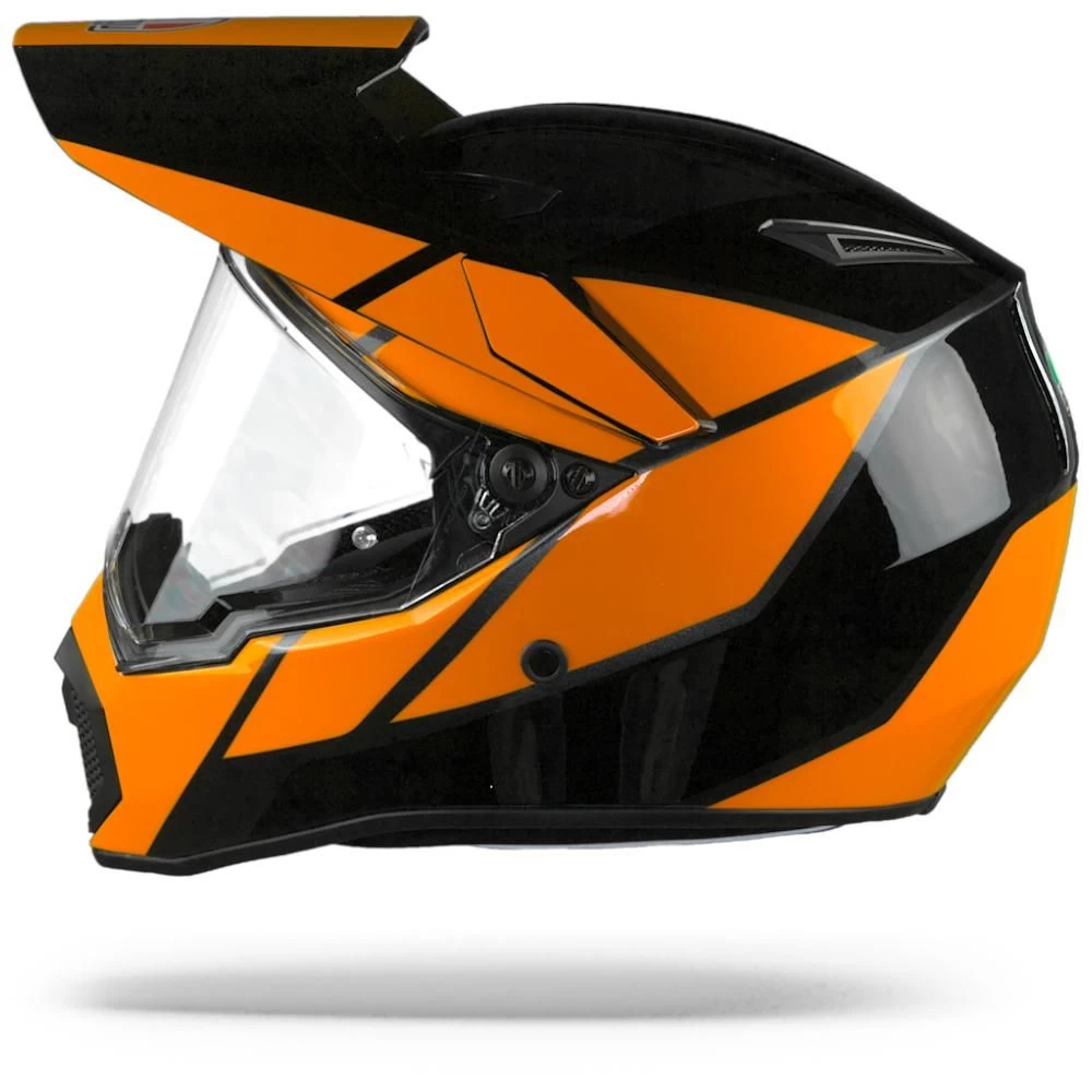 AGV AX9 Trail Gunmetal Orange Adventure Helmet - Image 4