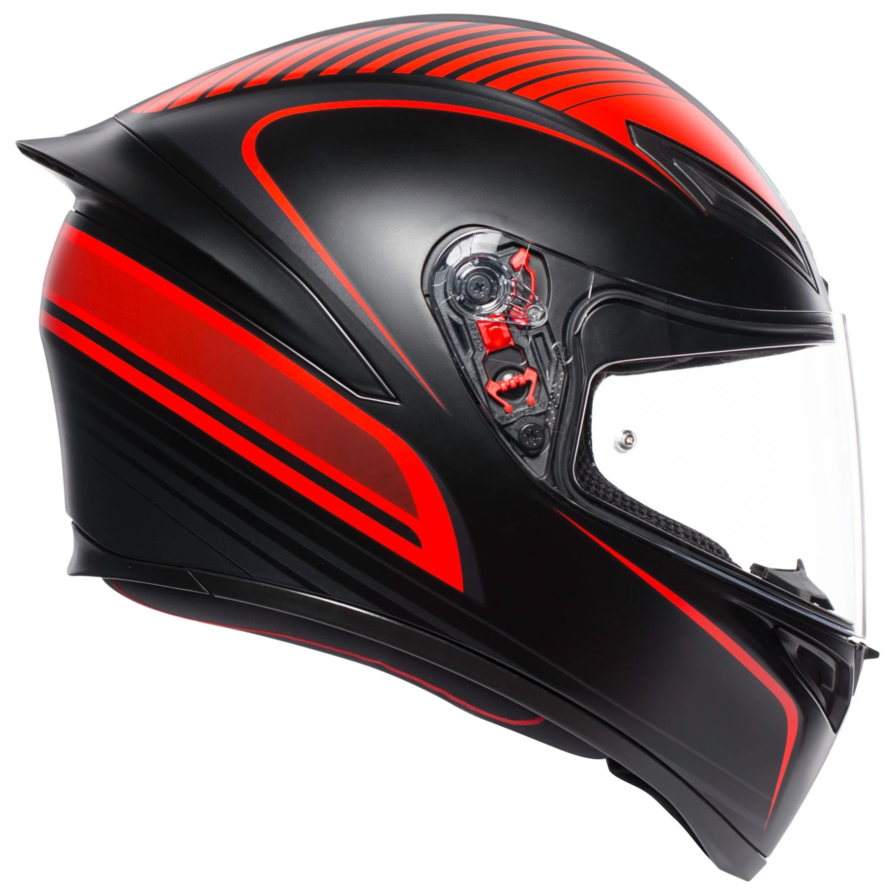AGV K1 Warmup Matt Black Red Helmet - Image 2