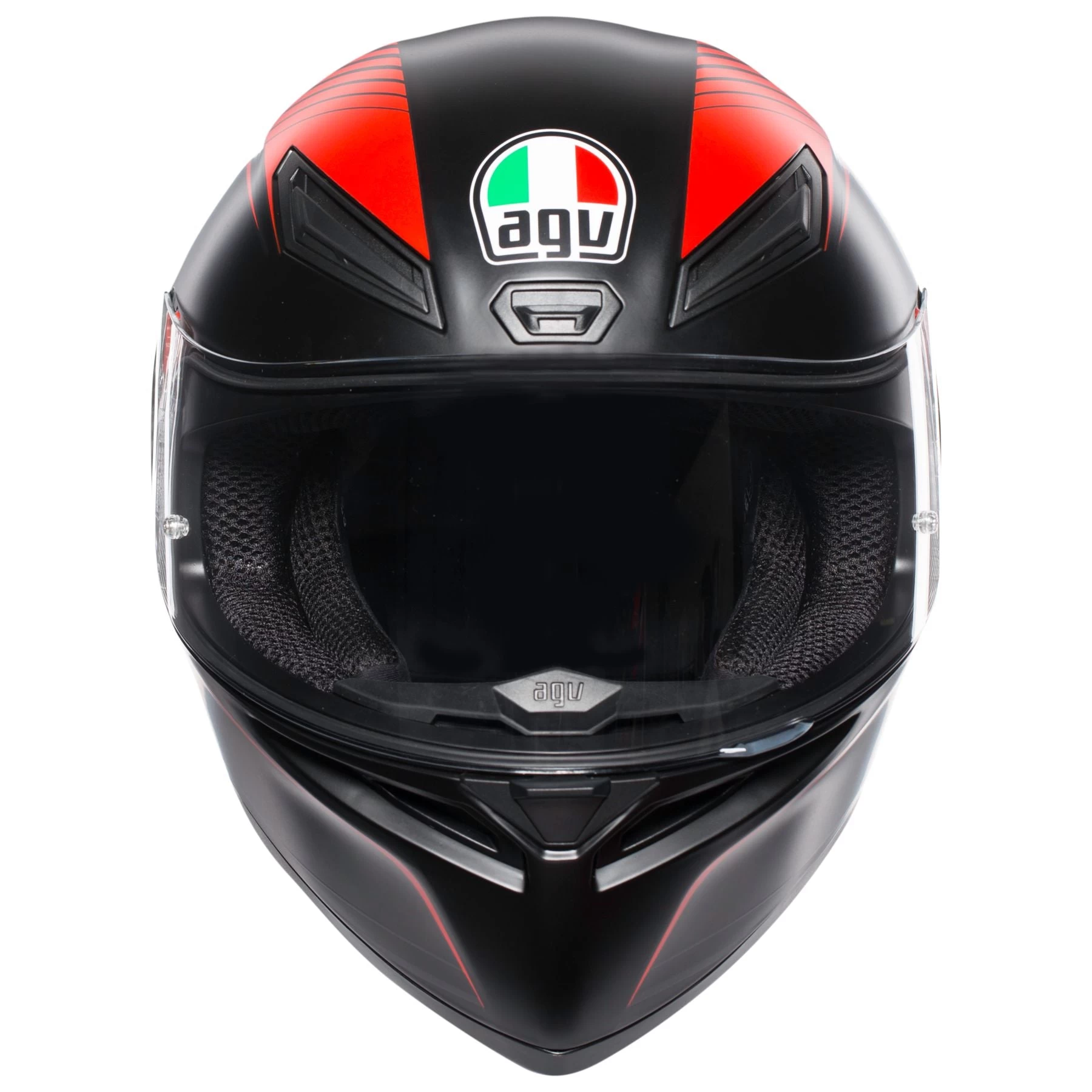 AGV K1 Warmup Matt Black Red Helmet - Image 4