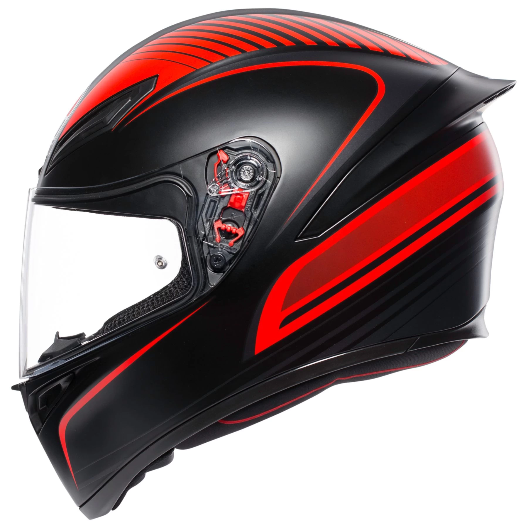 AGV K1 Warmup Matt Black Red Helmet - Image 3