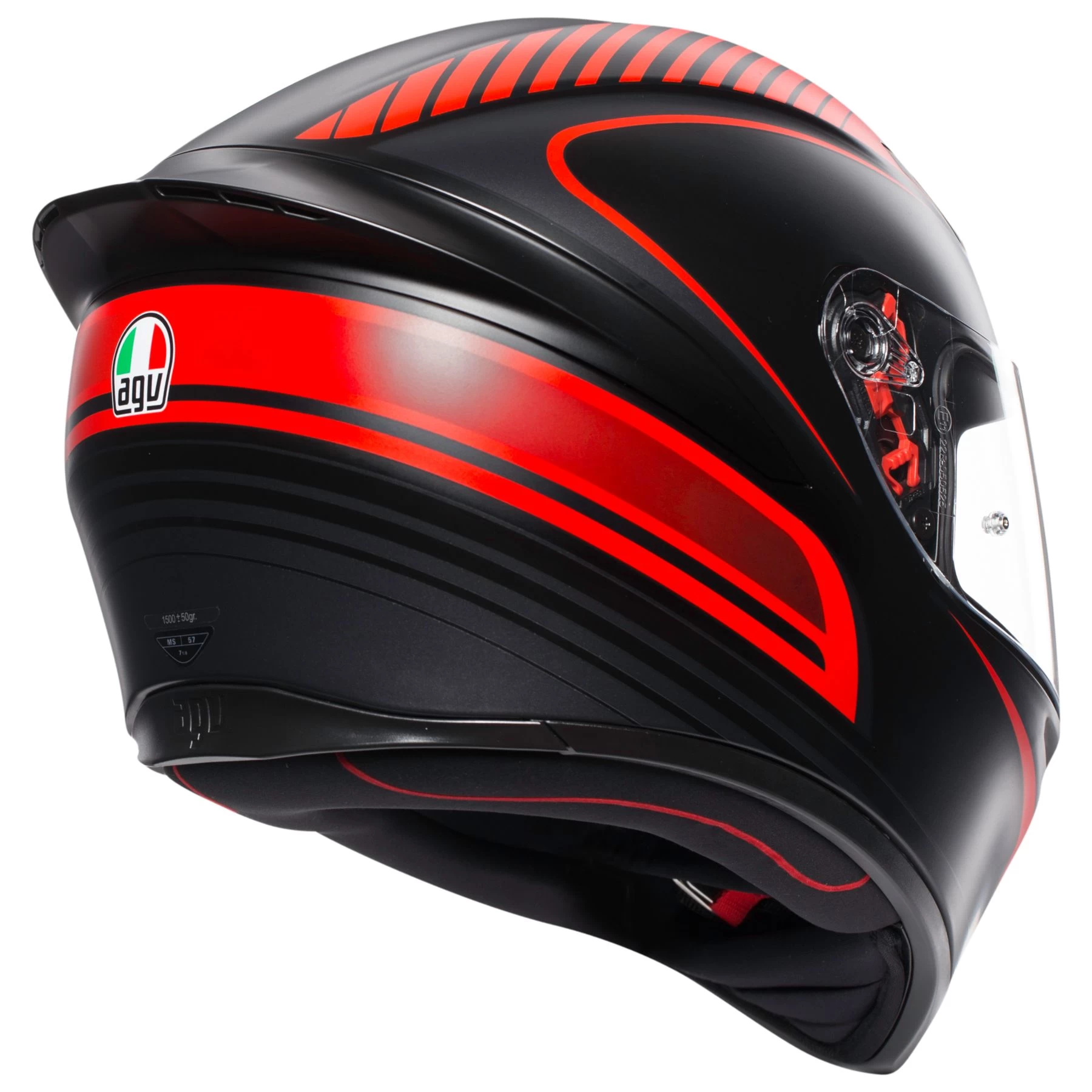 AGV K1 Warmup Matt Black Red Helmet - Image 5