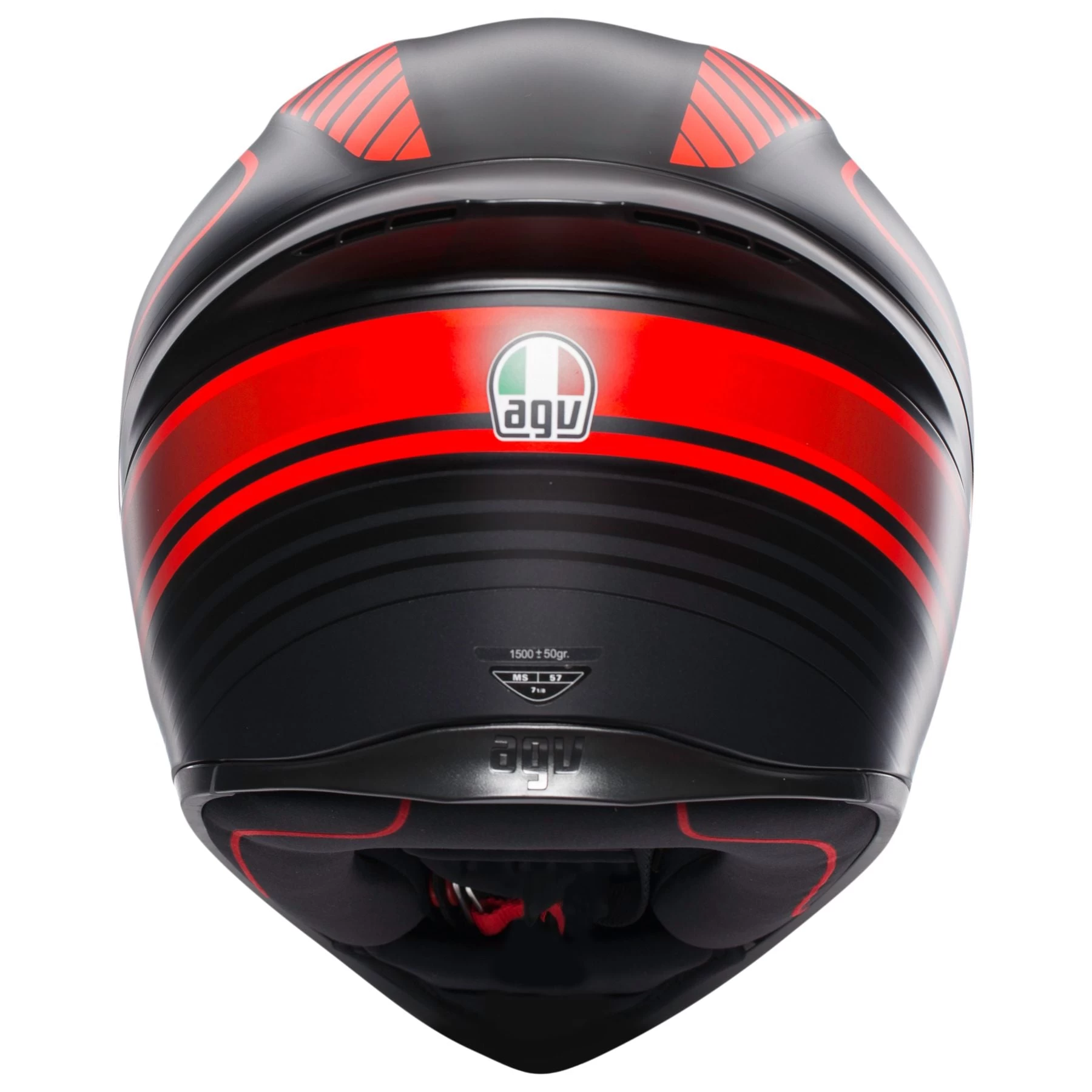 AGV K1 Warmup Matt Black Red Helmet - Image 6
