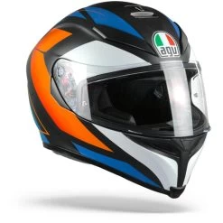 AGV K5 S Max Vision Core Matt Black Blue Orange Full Face Helmet