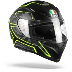 AGV K5 S Max Vision Tornado Matt Black Yellow Fluo Full Face Helmet