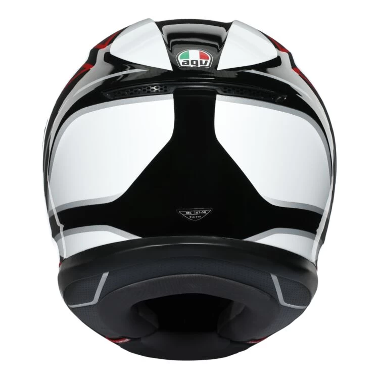 AGV K6 Hyphen Black/Red/White Gloss Helmet - Image 4
