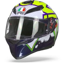 AGV K3 SV Max Vision Bubble Blue White Yellow Fluo Full Face Helmet